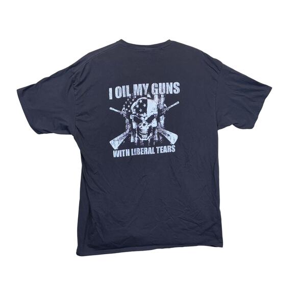 I Oil My Guns With Liberal Tears T-Shirt Men’s XL Funny Gun Rights Tee - Picture 2 of 11